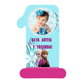 Frozen Karlar Ülkesi Temalı Doğum Günü Magnet