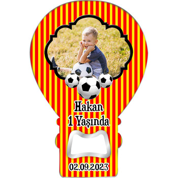 Futbol Sarı Kırmızı Temalı Balon Magnet Açacak