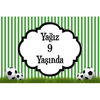 Futbol Temalı Doğum Günü Afiş