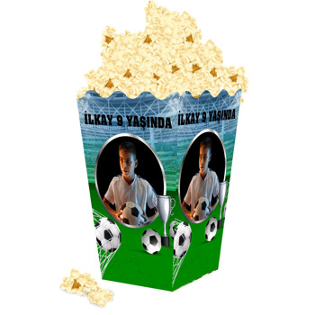 Futbolcu Kupa Temalı Popcorn Kutusu