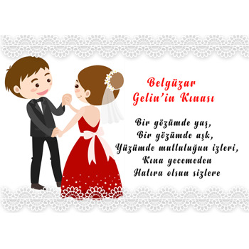 Gelin ve Damat Temalı Magnet