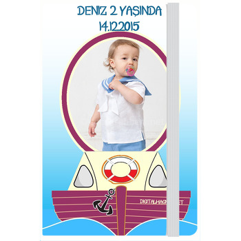 Gemi Temalı Kişiye Anı Özel Defter 2