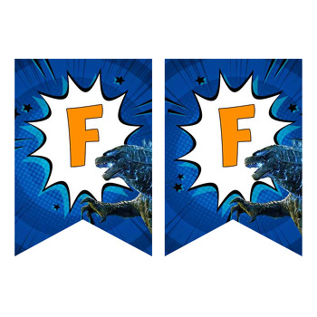 Godzilla Temalı Flama Banner