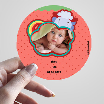 Gökkuşağı Temalı Bebek Sticker