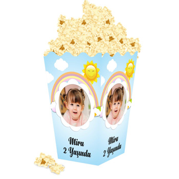 Gökkuşağı Temalı Popcorn Kutusu