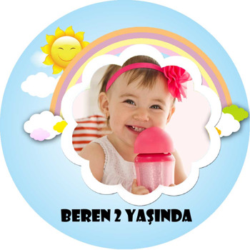 Gökkuşağı Temalı Resimli Sticker