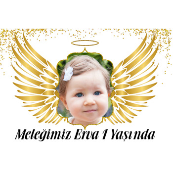 Gold Beyaz Melek Temalı Magnet