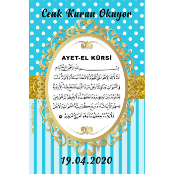 Gold Çerçeveli Dua Temalı Magnet