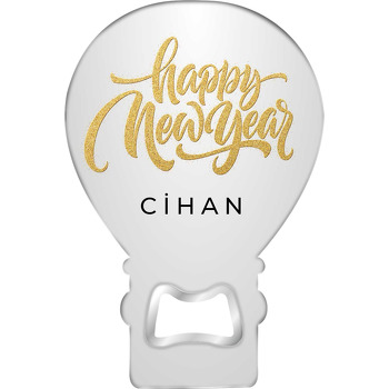 Gold Simli New Year Temalı Balon Magnet Açacak