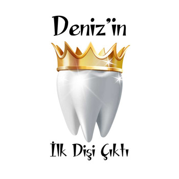 Gold Taçlı Diş Temalı Sticker