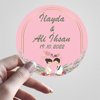 Gold Tak ile Yaprak Flama Temalı Sticker