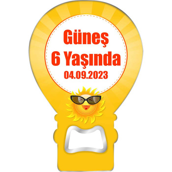 Gözlüklü Güneş Temalı Balon Magnet Açacak