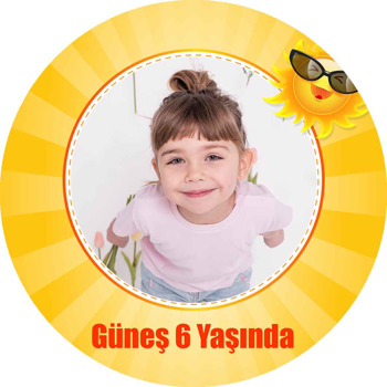 Gözlüklü Güneş Temalı Sticker