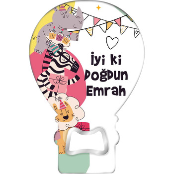 Gözlüklü Zebra ile Aslan Temalı Balon Magnet Açacak