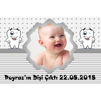 Gri Çerçeveli Diş Buğdayı Magnet