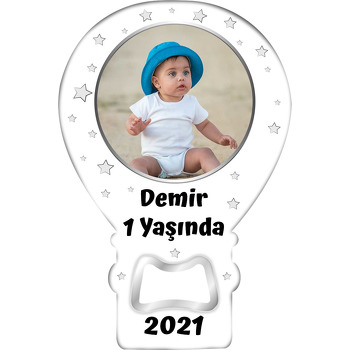 Gri Yıldızlar ile Silver Çerçeve Temalı Balon Magnet Açacak