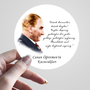 Gülümseyen Atatürk  Temalı Sticker