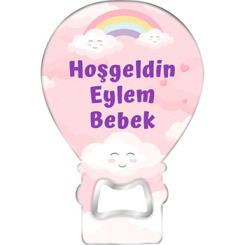 Gülümseyen Neşeli Bulutlar Temalı Balon Magnet Açacak