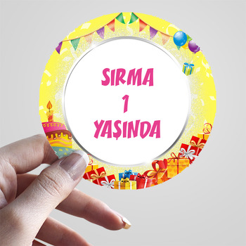 Gümüş Çerçeve Temalı Parti Sticker