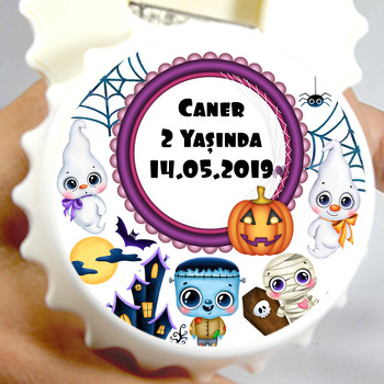 Halloween Boo Temalı Kapak Şekilli Magnet Açacak