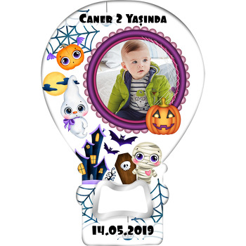 Halloween Boo Temalı Resimli Balon Magnet Açacak