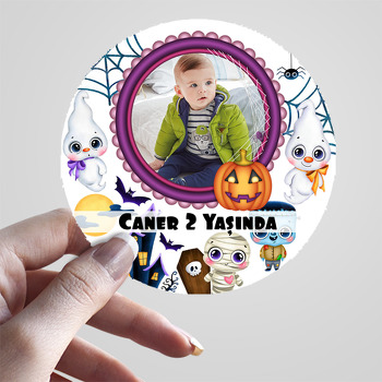 Halloween Boo Temalı Resimli Sticker