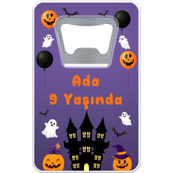 Halloween ile Hayaletler Temalı Dikdörtgen Magnet Açacak