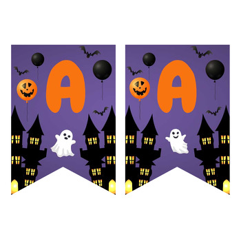 Halloween ile Hayaletler Temalı Flama Banner