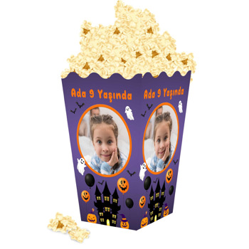 Halloween ile Hayaletler Temalı Popcorn Kutusu