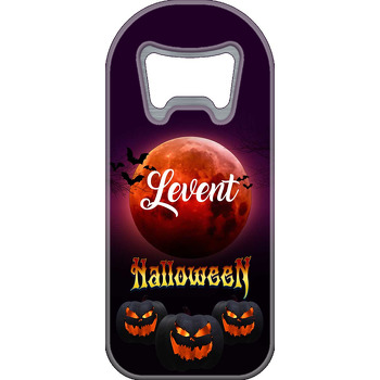 Halloween Kırmızı Ay Temalı Uzun Magnet Açacak