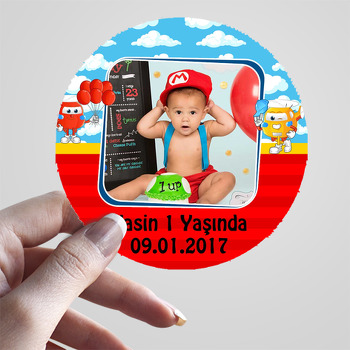 Harika Uçaklar Kırmızı Mavi Fon Temalı Sticker