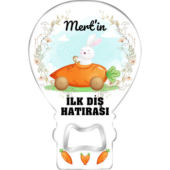 Havuç Arabası ile Tavşan Temalı Balon Magnet Açacak