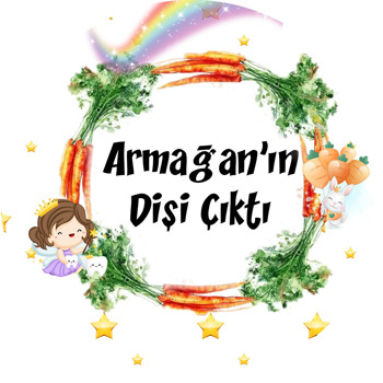 Havuç Çerçeveli Diş Temalı Parti Sticker