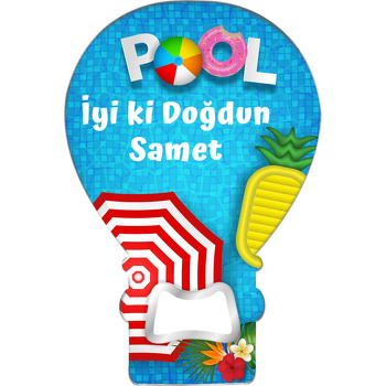 Havuz ile Tatil Temalı Balon Magnet Açacak