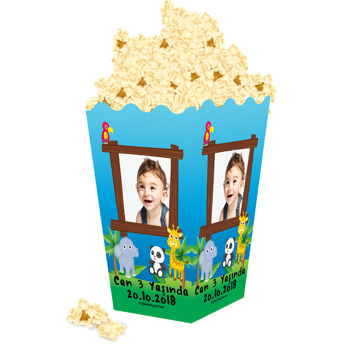 Hayvanlar Alemi  Temalı Popcorn Kutusu