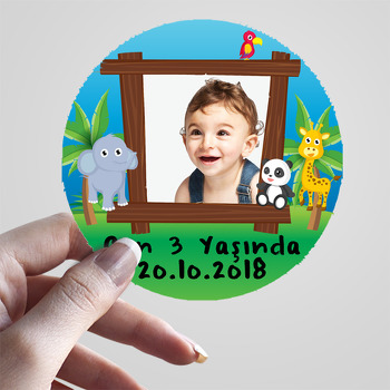 Hayvanlar Alemi Temalı Resimli Sticker