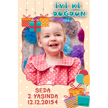 Hediye Paketi Temalı Plastik Magnet