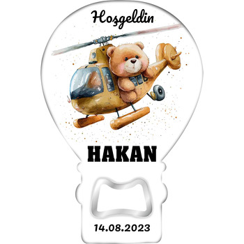 Helikopterde Ayıcık Pilot Temalı Balon Magnet Açacak