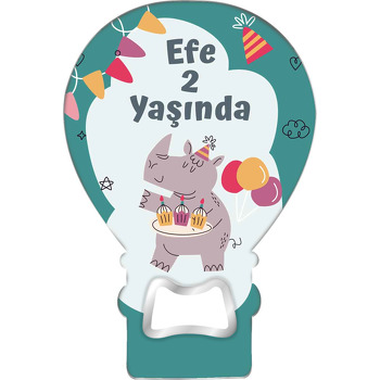 Hipopotam ile Cupcake Temalı Balon Magnet Açacak