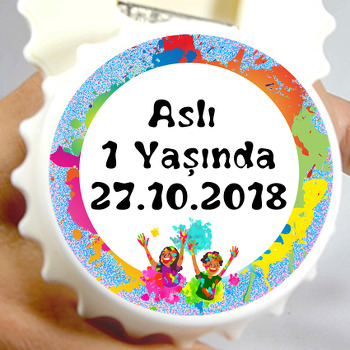 Holi Temalı Kapak Şekilli Magnet Açacak