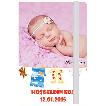 Hoşgeldin Bebek Kişiye Anı Özel Defter