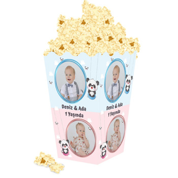 İkiz Panda Temalı Popcorn Kutusu