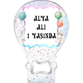 İkiz Tavşan Temalı Balon Magnet Açacak