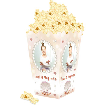 İnci Temalı Popcorn Kutusu