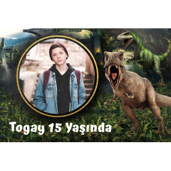 Jurassic Park Dinozorlar Temalı Doğum Günü Magnet