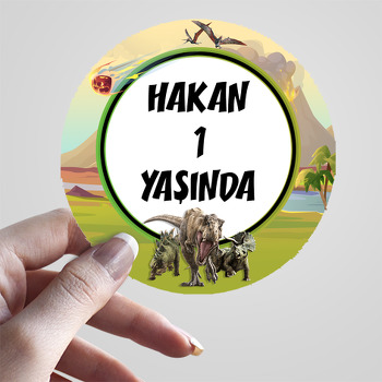 Jurassic World Dinozorlar Temalı Parti Sticker