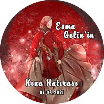 Kaftan ile Tesettürlü Gelin Temalı Sticker