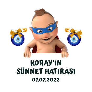 Kahraman Sünnet Çocuğu Temalı Sticker