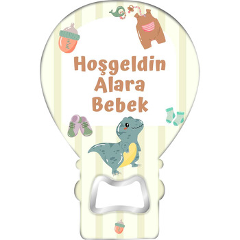 Kahverengi Bebek Eşyaları ile Dinazor Temalı Balon Magnet Açacak