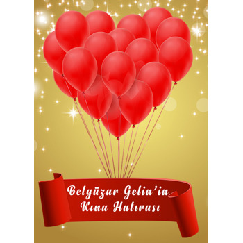 Kalp Balon Temalı Magnet